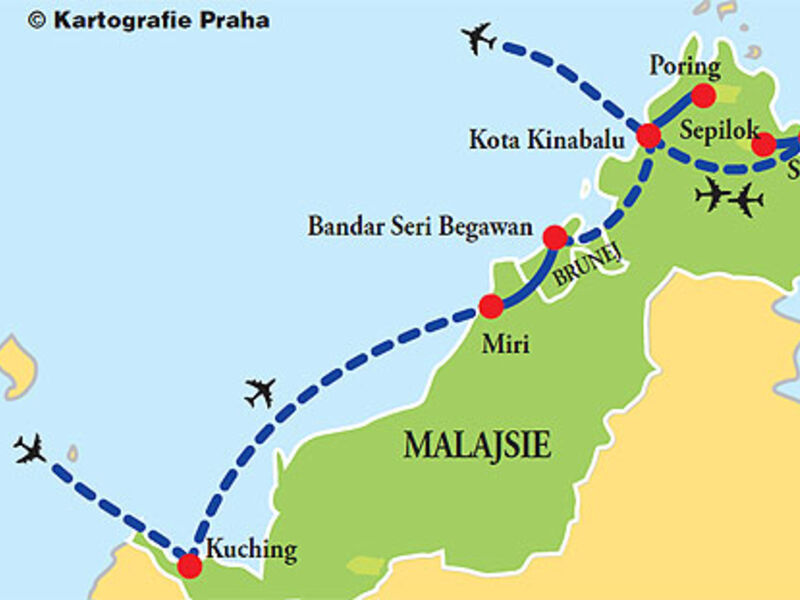 Borneo – Sarawak - Brunej – Sabah