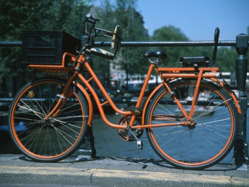 Holandsko s dětmi na kole