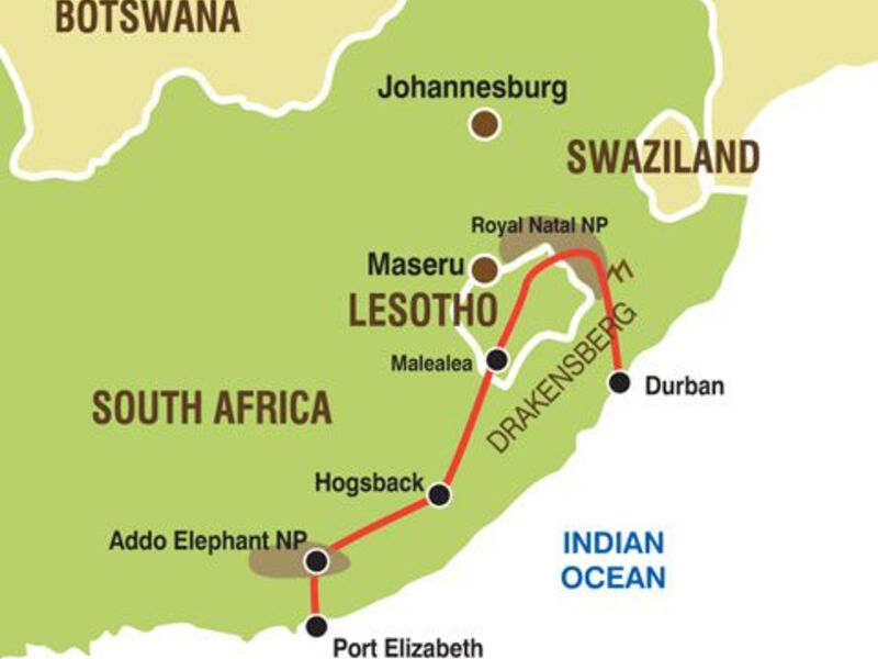 Luxusní Addo Elephant Safari S Návštěvou Lesotho – 12 Dní