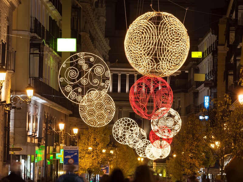 Madrid a vánoční trhy na Plaza Mayor