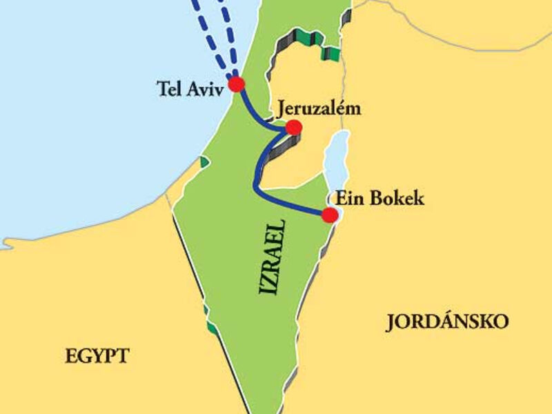 Mrtvé moře a metropole Izraele