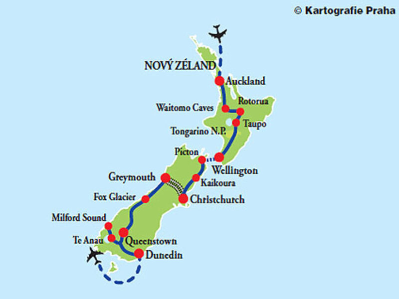 Nový Zéland od severu k jihu
