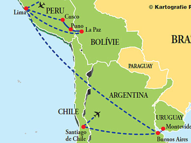 Peru - Bolívie - Argentina - Uruguay - Chile