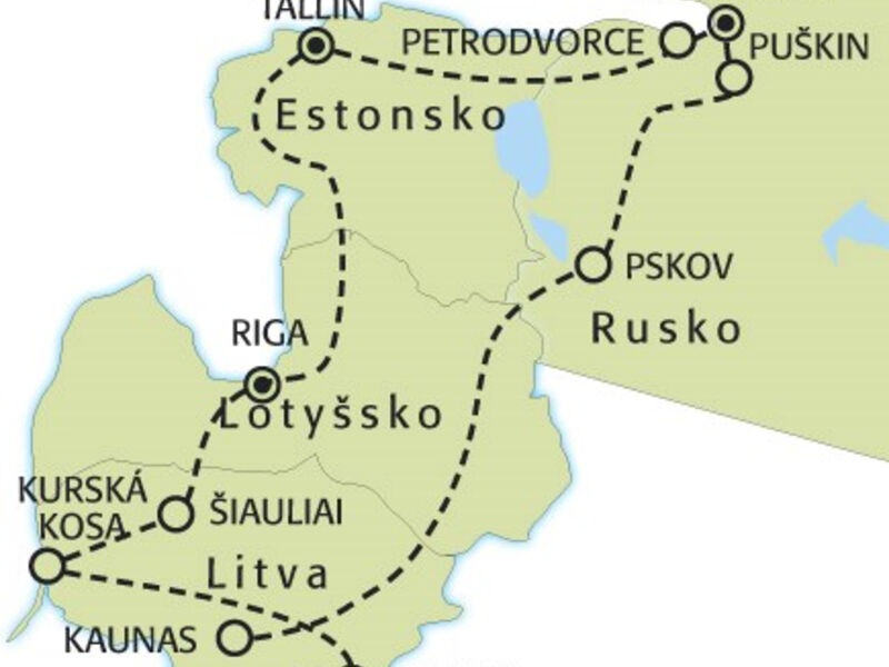 Petrohrad, NP Kurská Kosa a Pobaltí