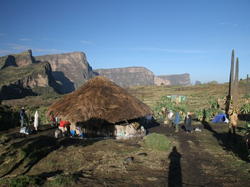 Treking v Simien Mountains a sever Etiopie