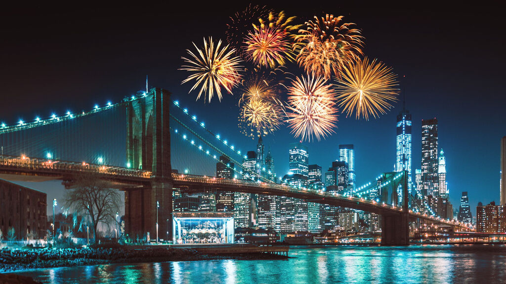 Silvestr v New Yorku - fotografie