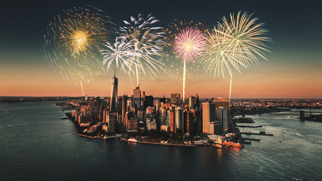 Silvestr v New Yorku - fotografie